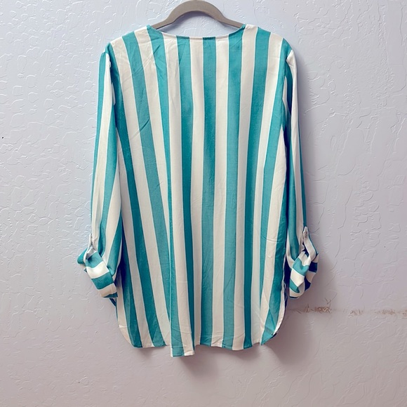 Ruby Rd Rayon Stripes Blouse - Picture 3 of 6